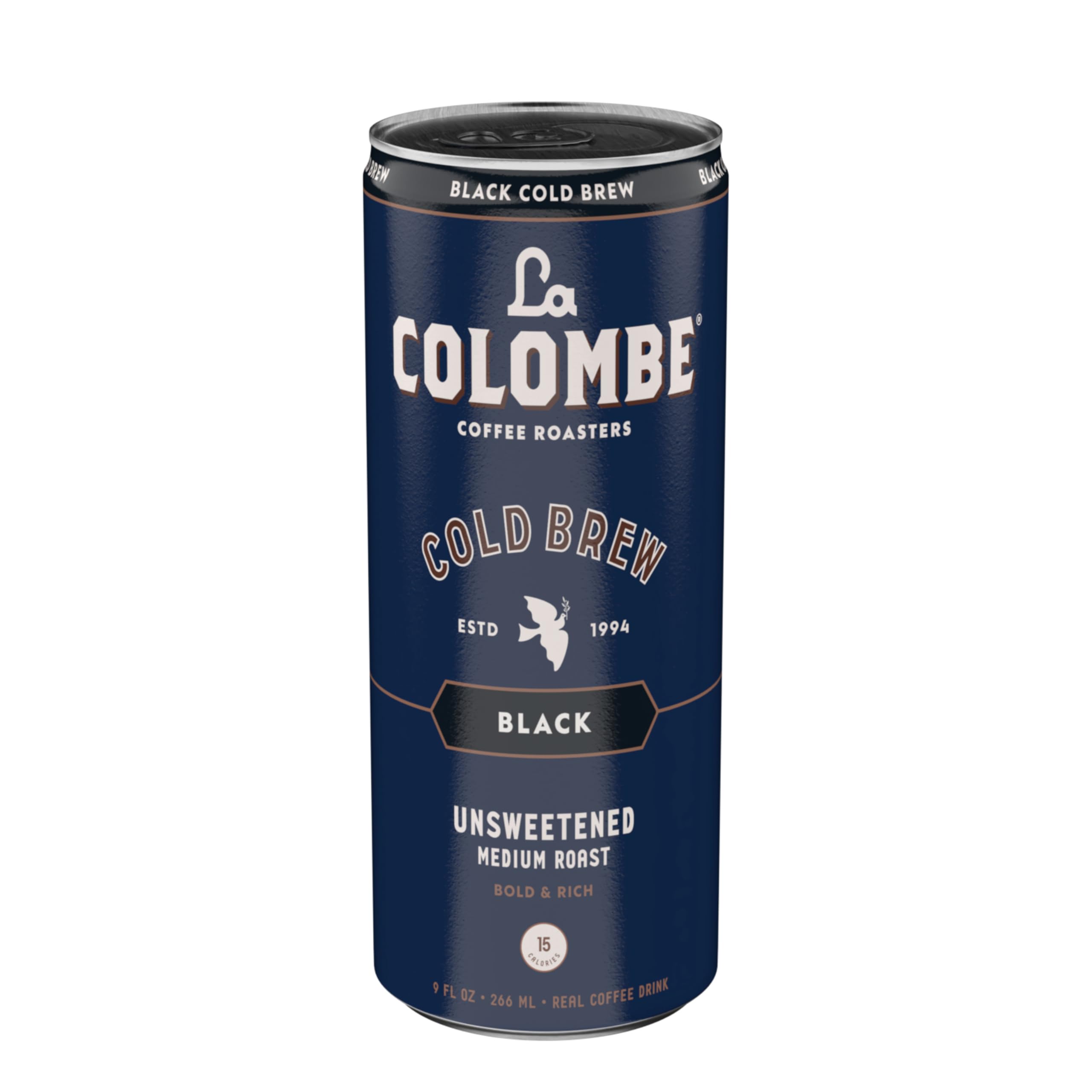 La Colombe Pure Black cans front view for convenient cold brew anytime.
