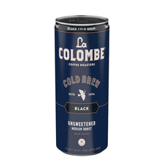 La Colombe Pure Black cans front view for convenient cold brew anytime.