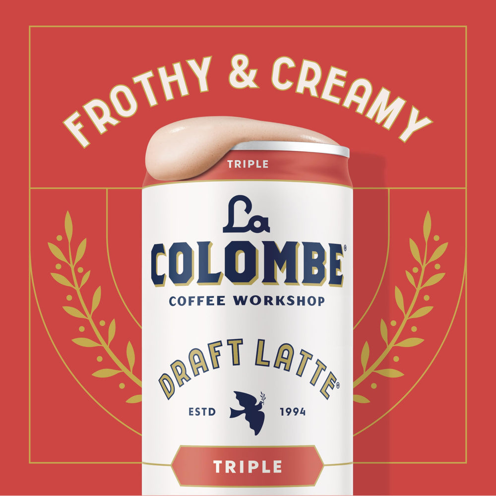 La Colombe Triple Draft Latte nitrous-oxide texture showcases creamy, café-like mouthfeel.