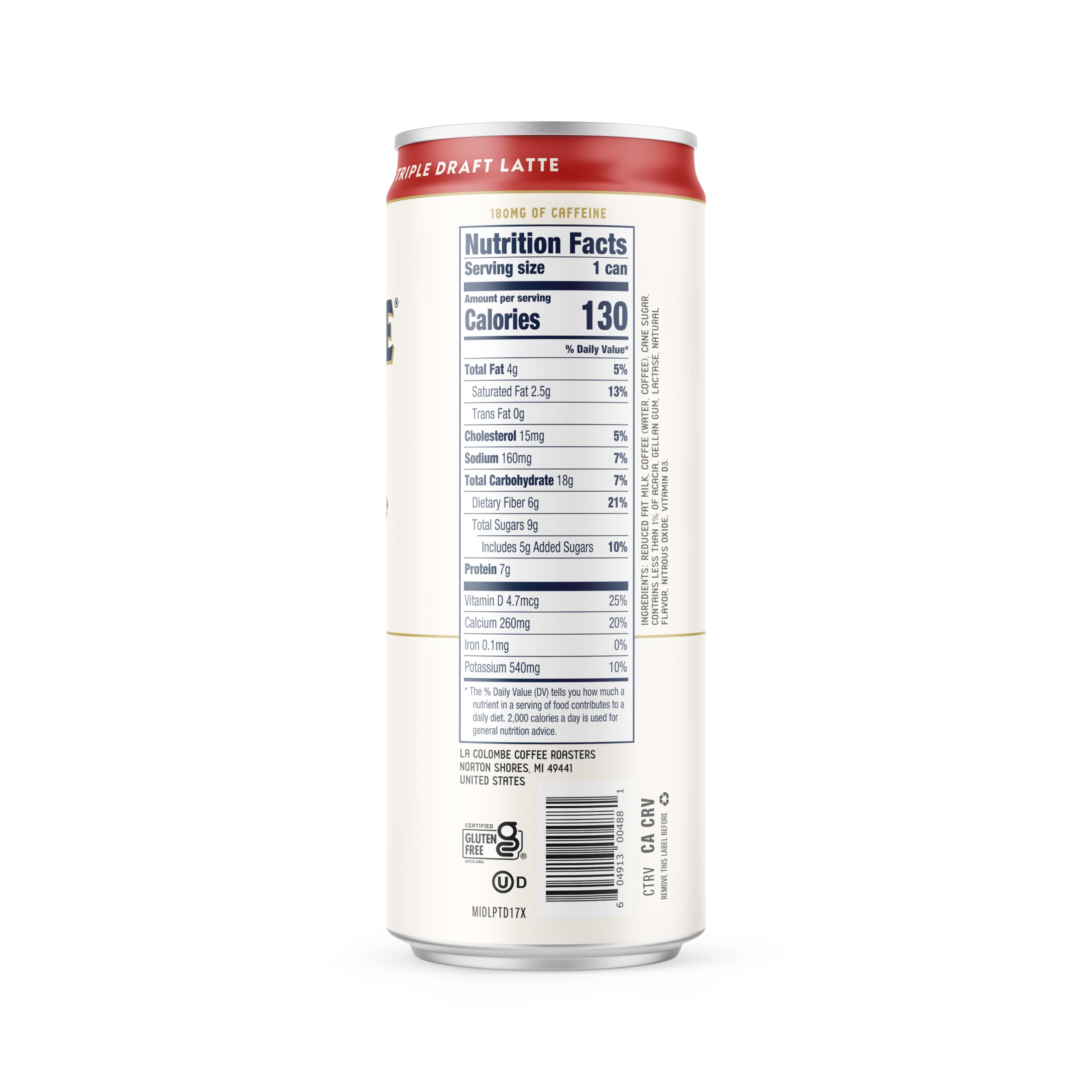 La Colombe Triple Draft Latte being poured, creamy texture and real cold brew flavor.