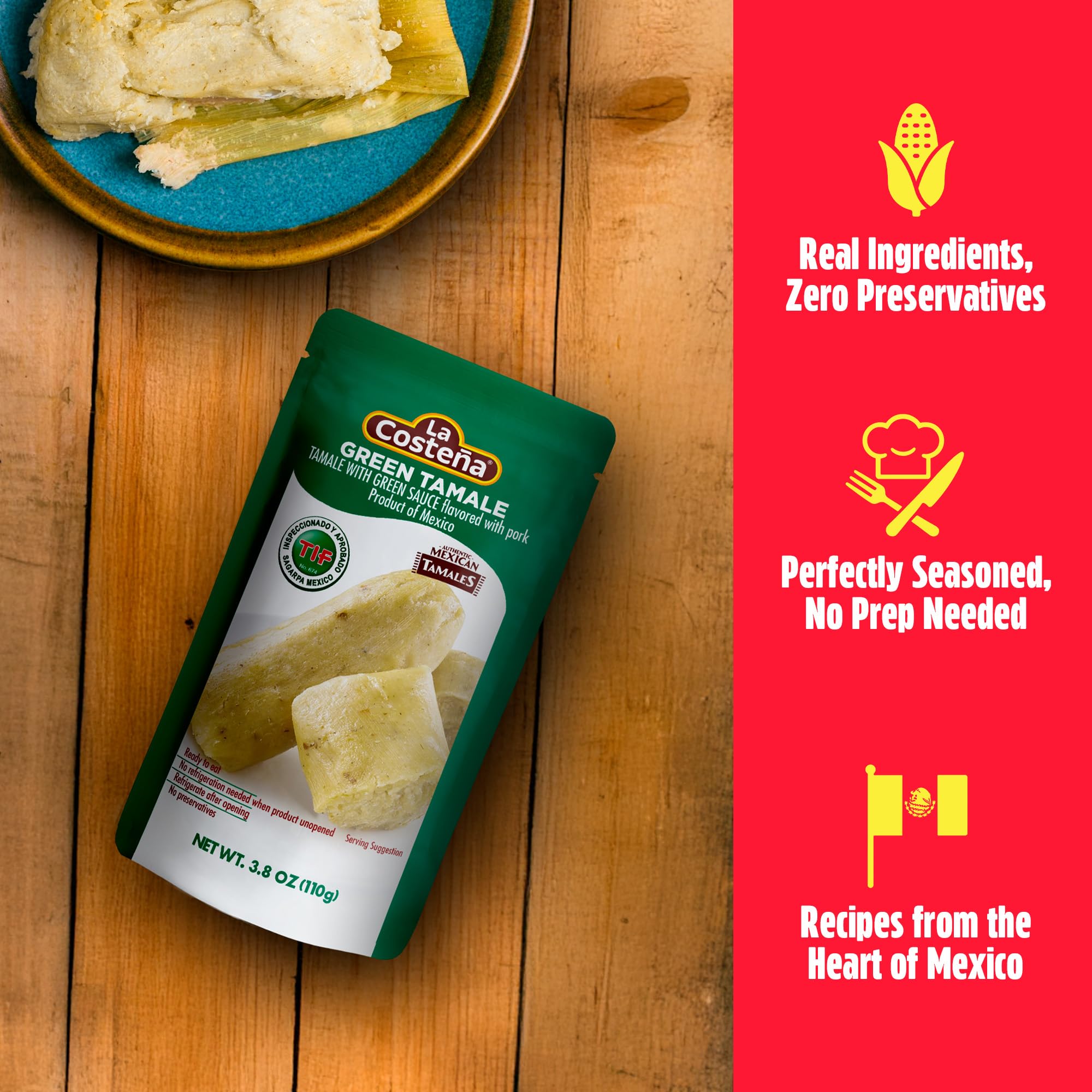 La Costena microwaved-in-package demonstrates in-package heating for 60-second meals