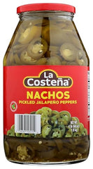 La Costeña nacho sliced jalapeños jar side view for nacho toppings