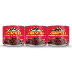 La Costeña serrano peppers in adobo sauce jar deliver tangy heat for salsas and stews.