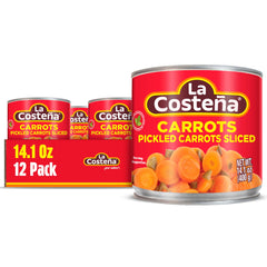 La Costena sliced carrots with jalapeños in a can for taco nights.