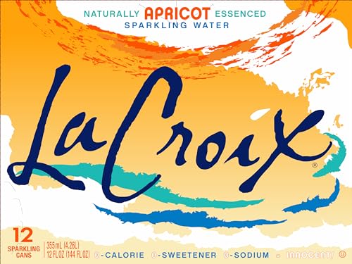 Six-pack of La Croix Apricot cans, convenient and eco-friendly.