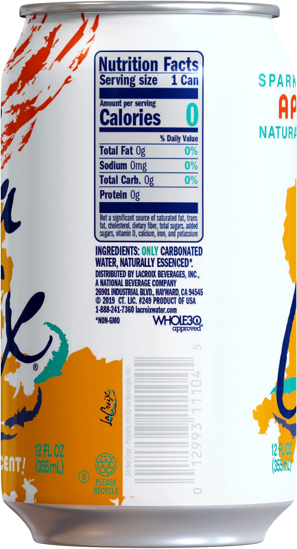 Pouring La Croix Apricot into a glass for natural flavor refreshment.