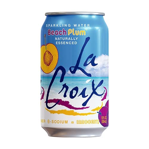 La Croix Beach Plum can being poured, sparkling moment of refreshment