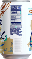 La Croix Coconut can close-up, crisp aroma from natural essences.