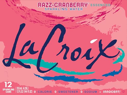 La Croix Cran-Raspberry being poured into a glass to reveal natural essence aroma.