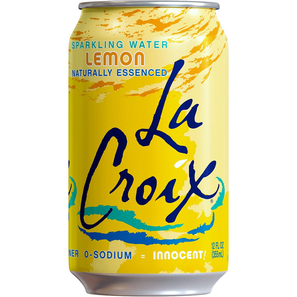 Close-up of La Croix Lemon bubbles highlighting sparkle and aroma