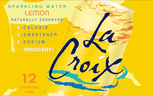 Chilled La Croix Lemon served in a glass with lemon wedge