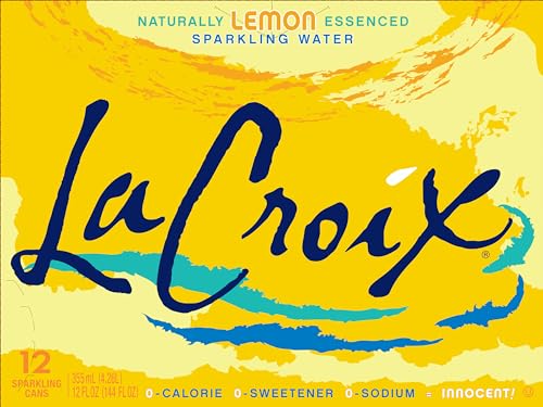 Pouring La Croix Lemon to reveal lively fizz and citrus notes