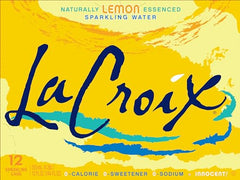Pouring La Croix Lemon to reveal lively fizz and citrus notes