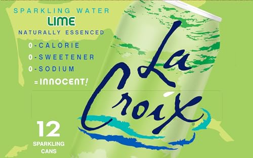 La Croix Lime label detail highlighting natural essences.