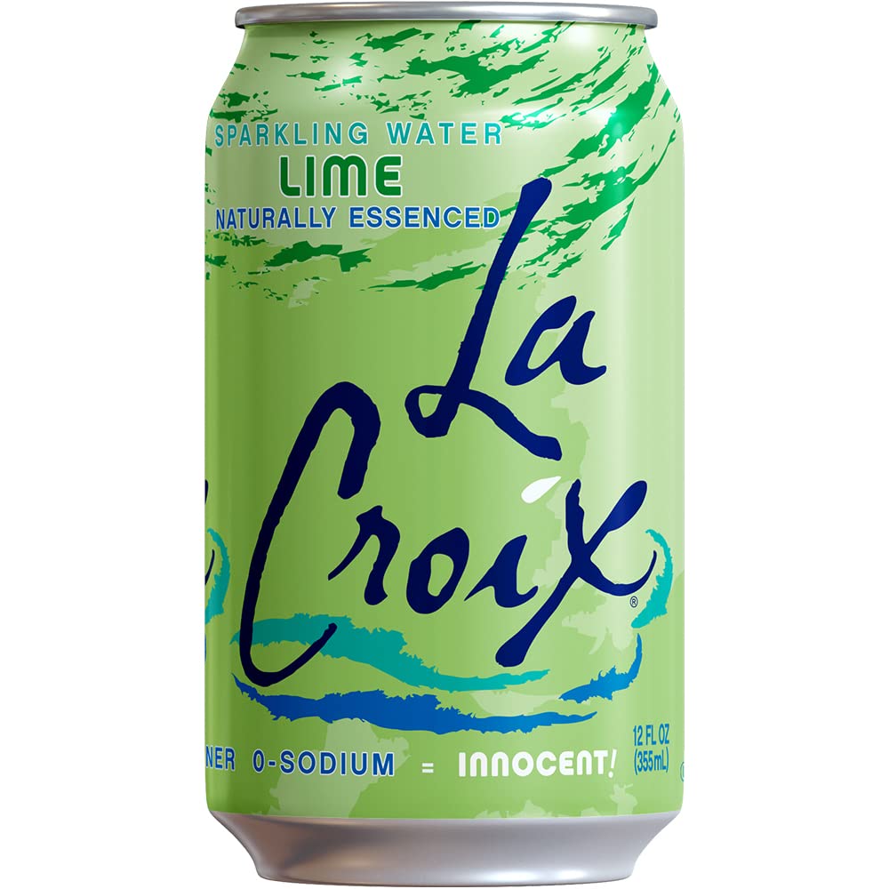 La Croix Lime natural essences visual emphasizing citrus aroma.