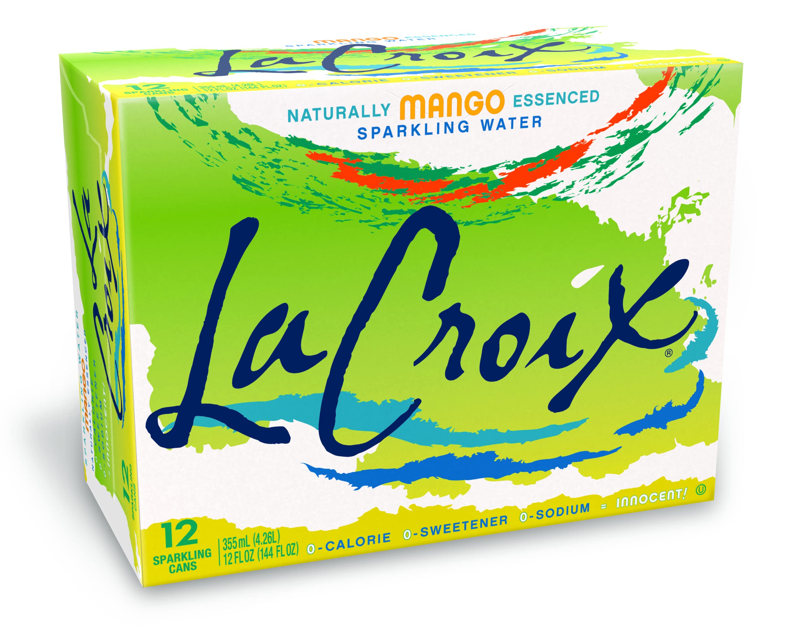 La Croix Mango sparkling water can with crisp mango aroma and zero calories