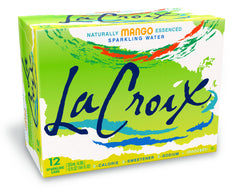 La Croix Mango sparkling water can with crisp mango aroma and zero calories