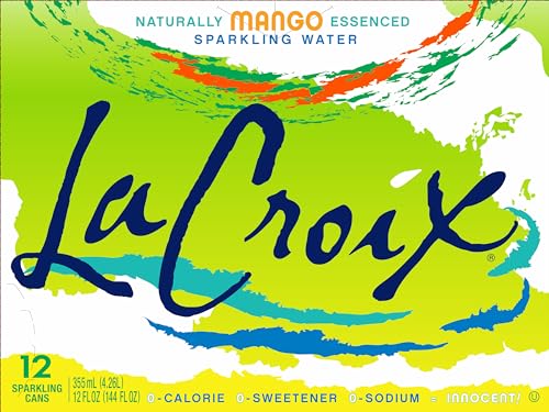 La Croix Mango sparkling water glass ready to refresh with mango notes