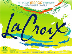 La Croix Mango sparkling water glass ready to refresh with mango notes