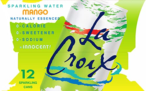 La Croix Mango sparkling water in a kitchen setting for mindful hydration