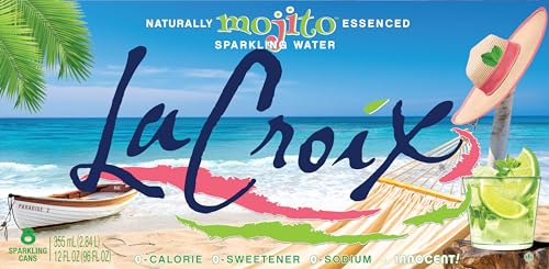 La Croix Mojito can back highlights eco-friendly packaging and stackability.