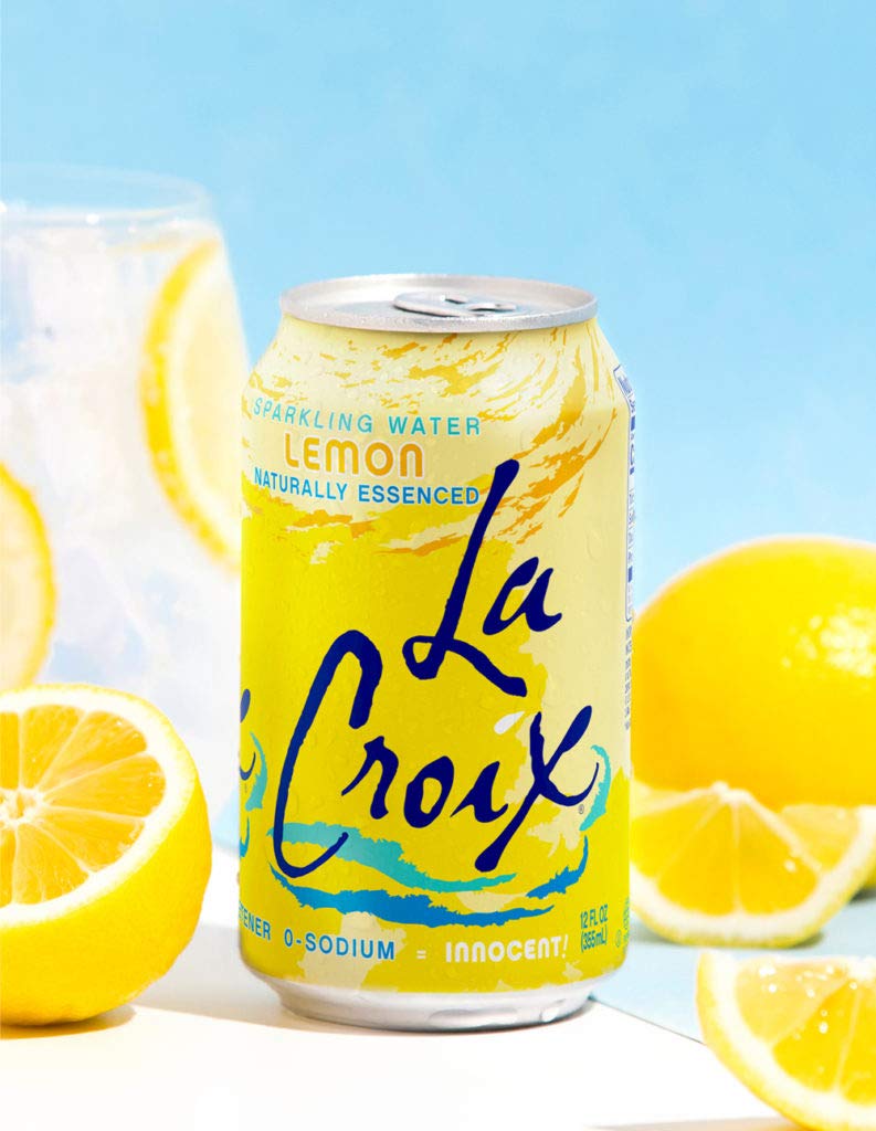 Visual emphasizing natural lemon essences behind La Croix flavor