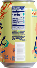 La Croix Peach-Pear bubbles close-up highlighting natural essences and aroma.