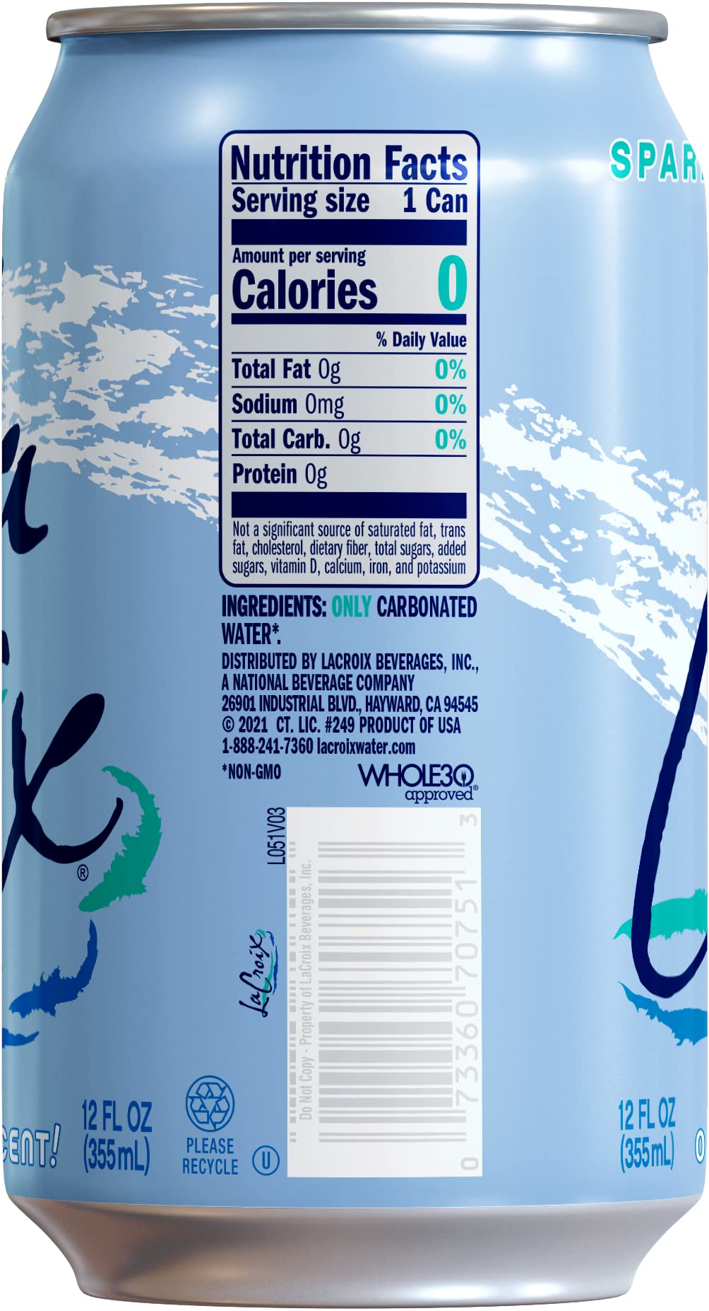 La Croix Pure glass being poured, crisp and refreshing.