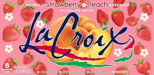 La Croix Strawberry Peach can pack for convenient, calorie-free sipping on the go.