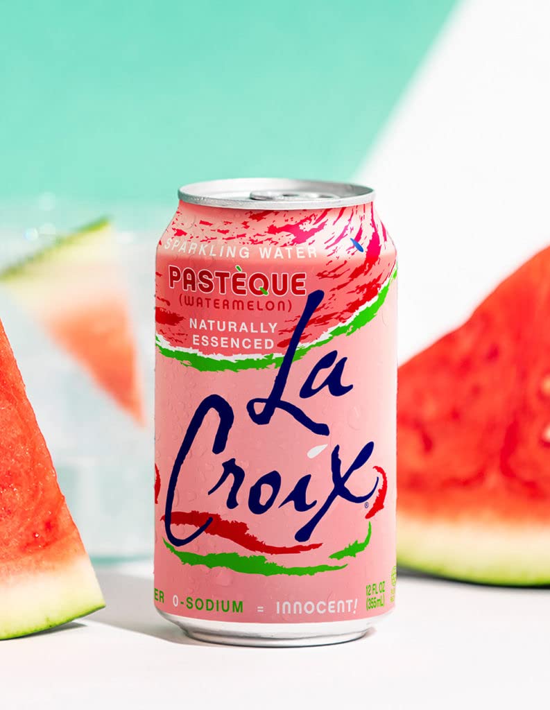 Picnic scene featuring La Croix Watermelon Sparkling Water as a light hydration option