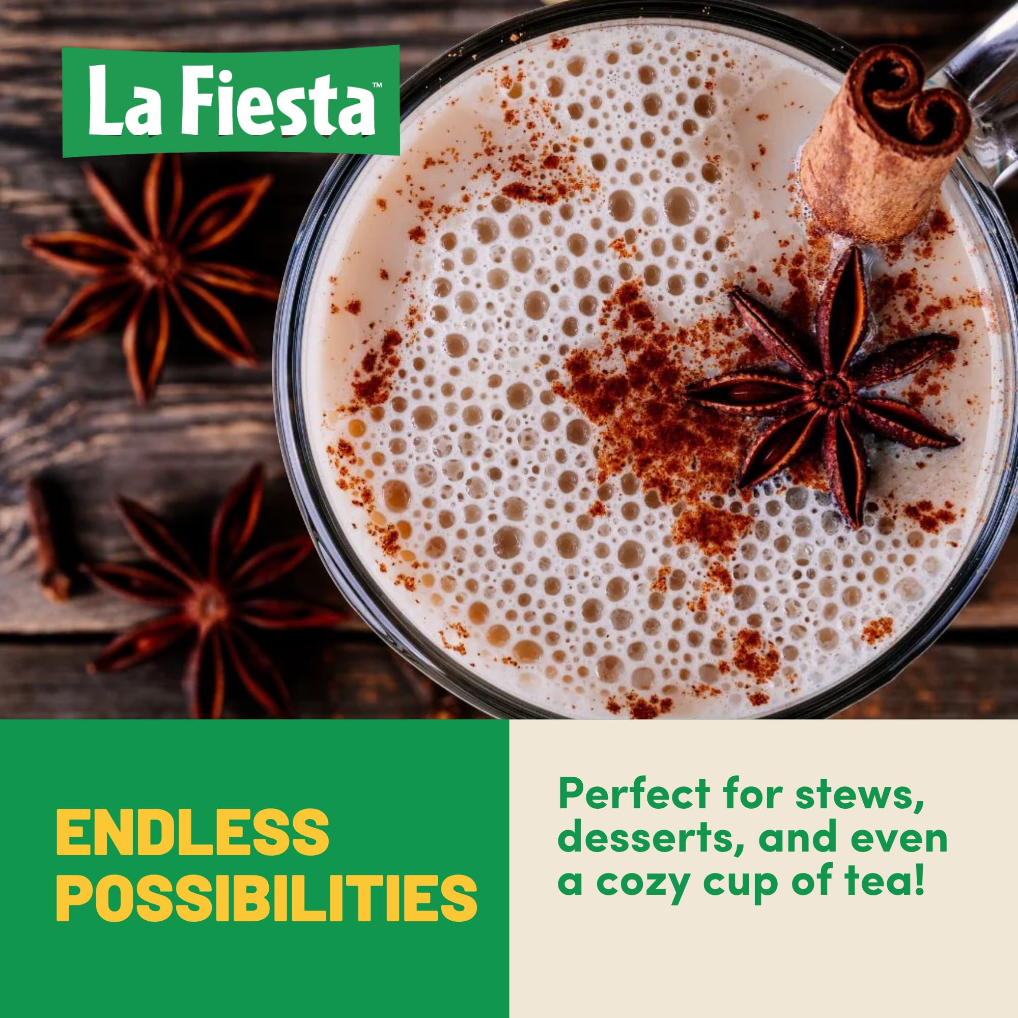 La Fiesta Star Anise in a jar, perfect for elevating sauces and moles.