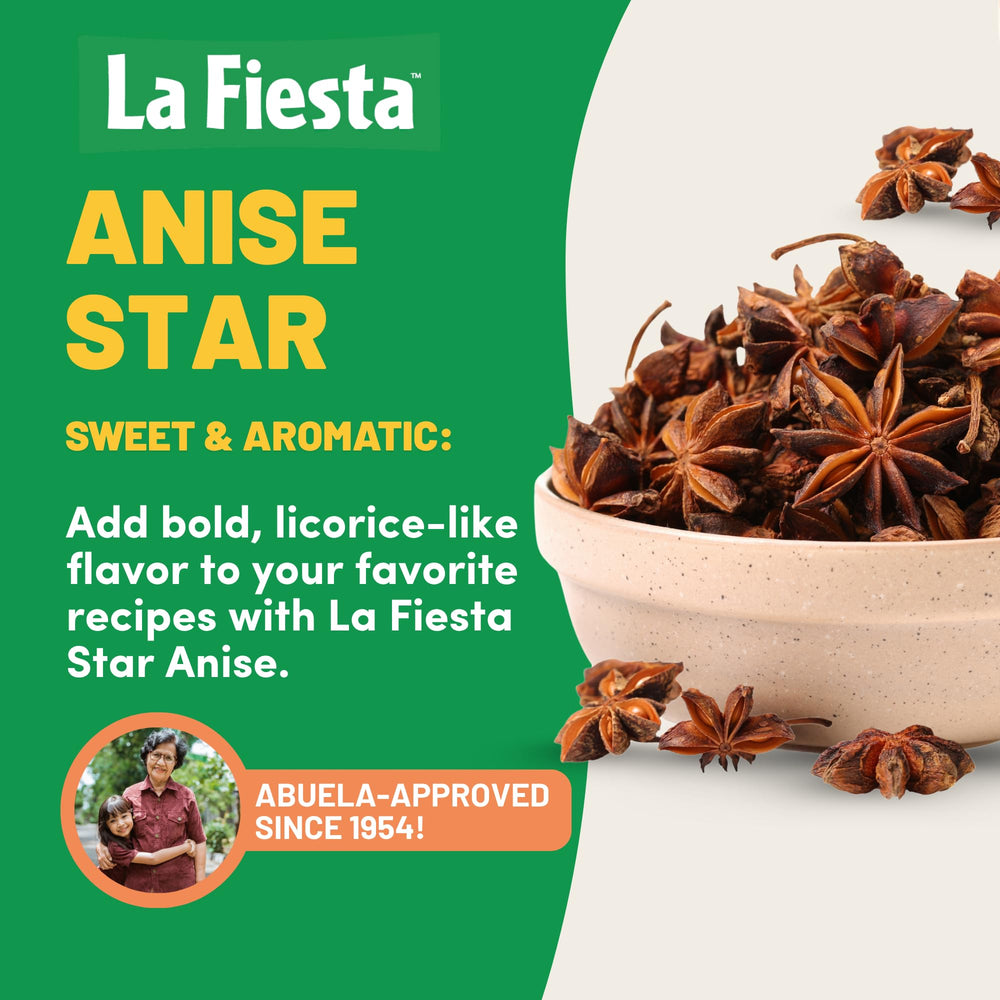 La Fiesta Star Anise in a bowl, adds warm licorice sweetness to dishes.