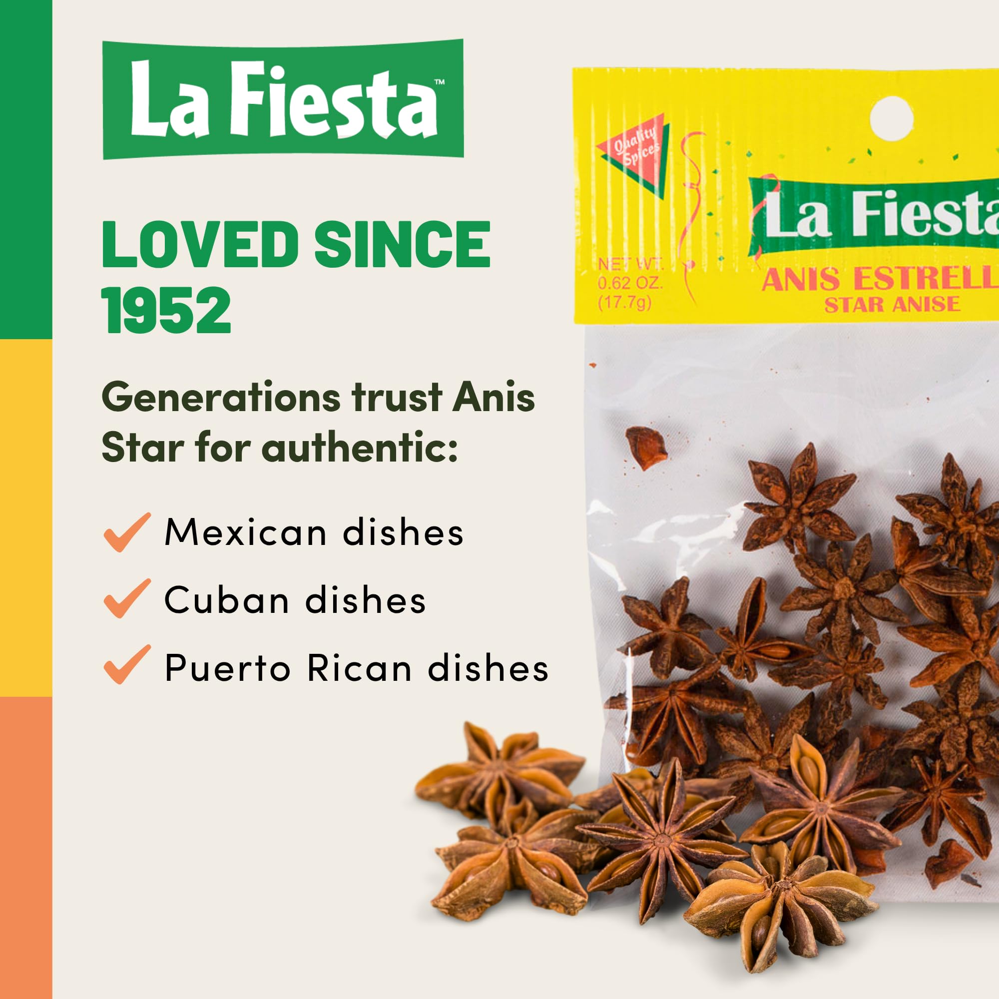 La Fiesta Star Anise tea infusion, aromatic flavor with natural sweetness.