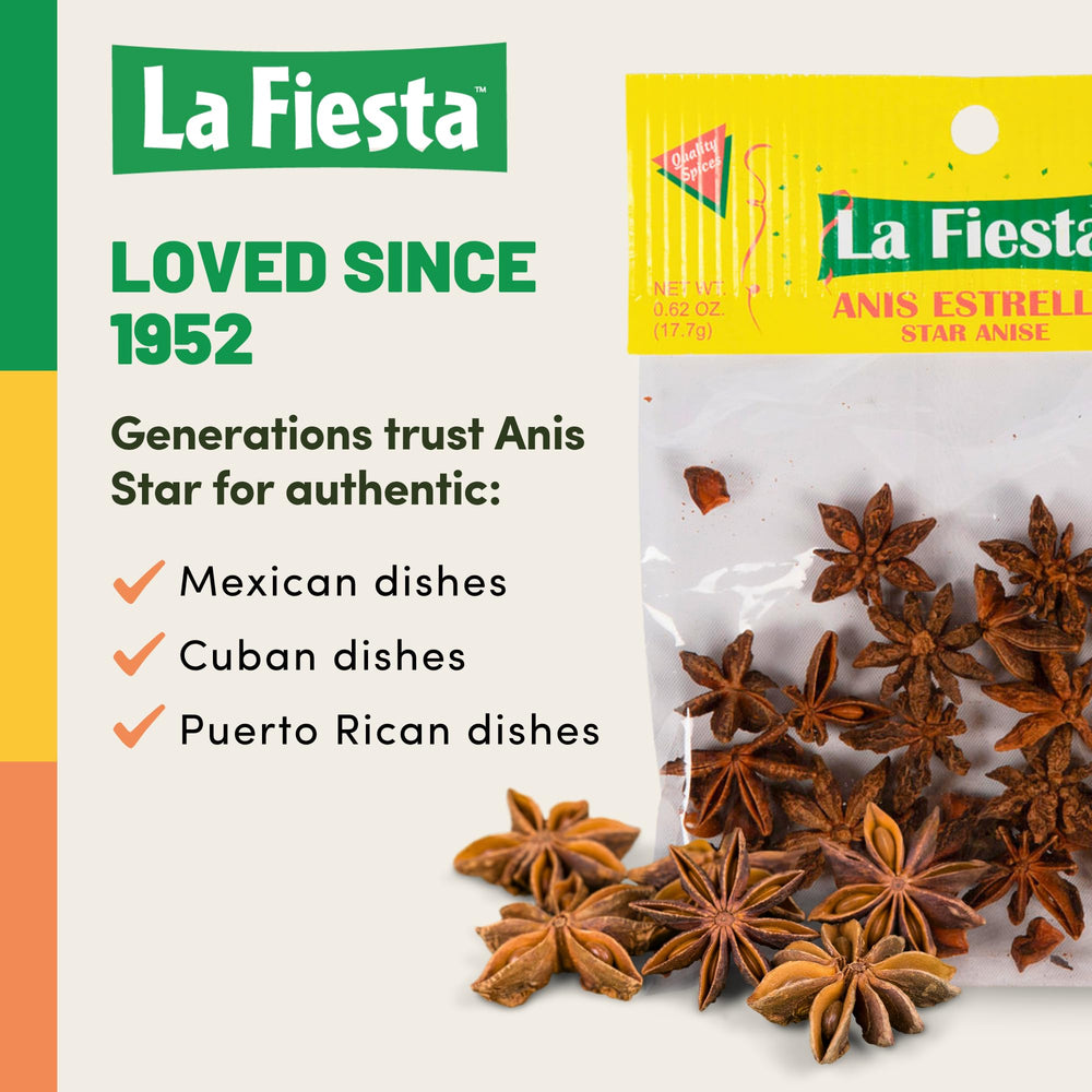 La Fiesta Star Anise tea infusion, aromatic flavor with natural sweetness.