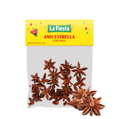 La Fiesta Star Anise whole bag with fragrant aroma, ideal for Latin recipes.