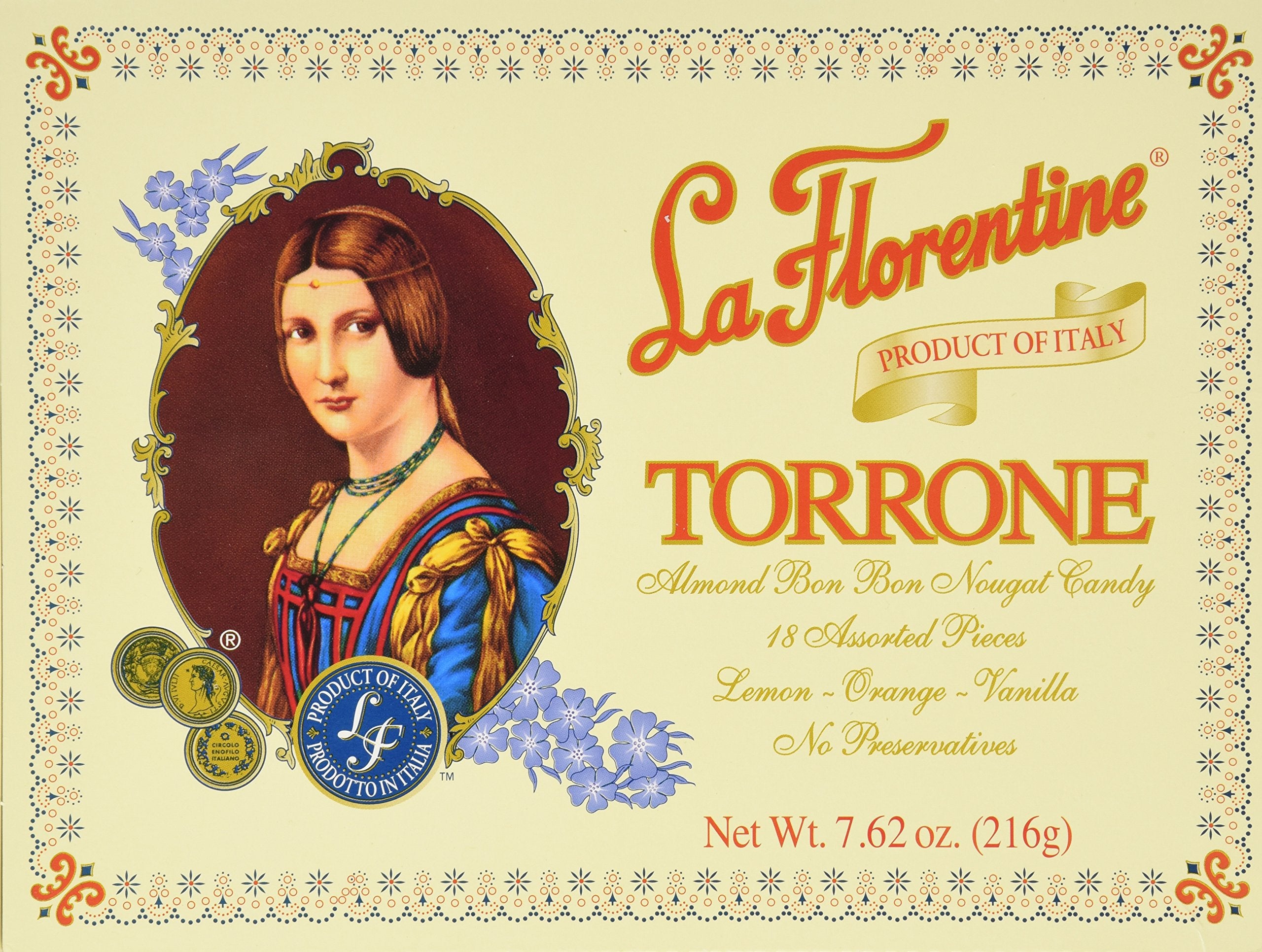 La Florentine Torrone assortment box front, ideal Italian gift for sharing.