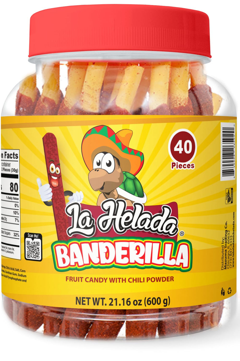 La Helada Banderilla tamarindo straw close-up for mixing drinks