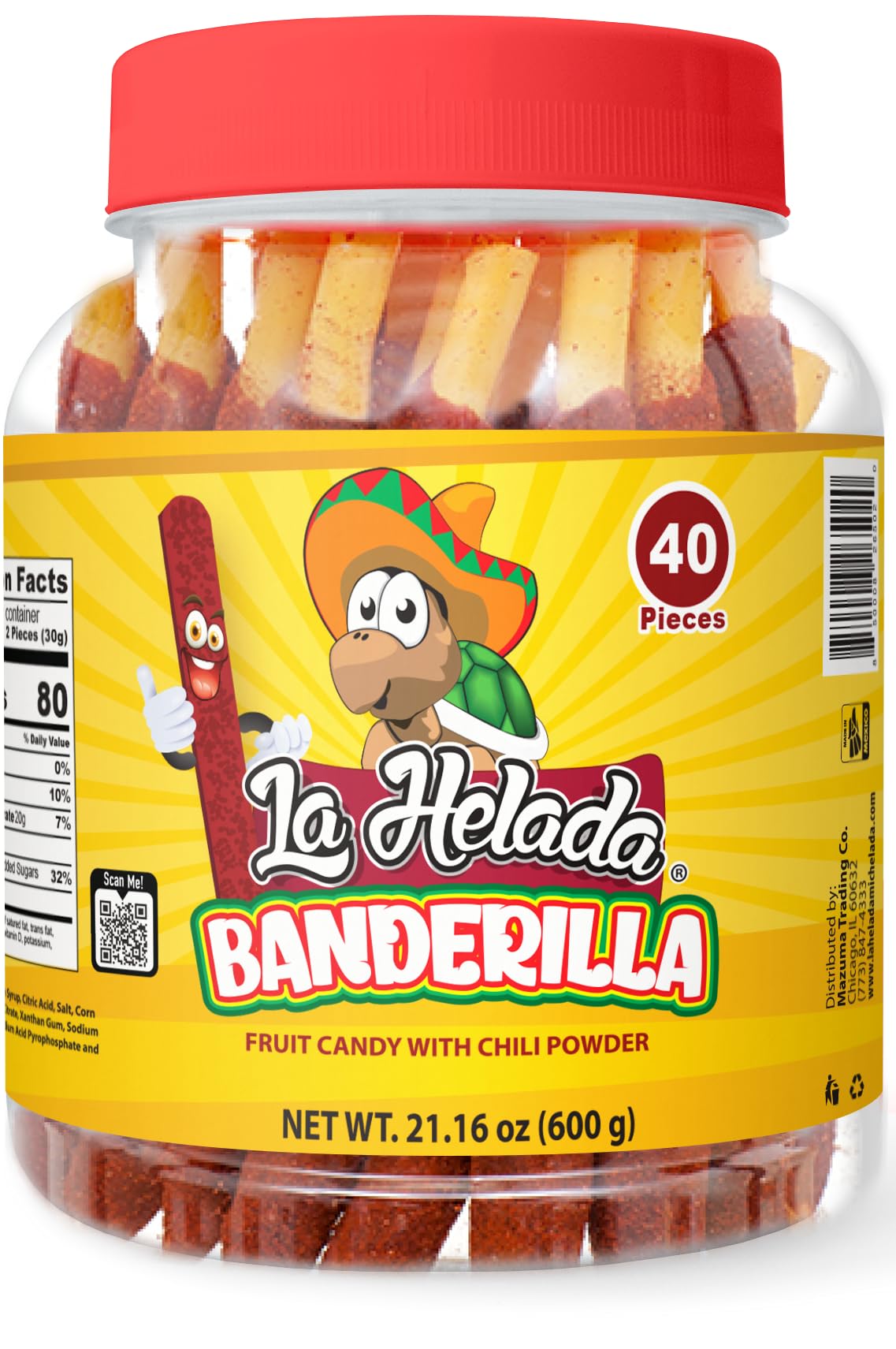 La Helada Banderilla tamarindo straw close-up for mixing drinks