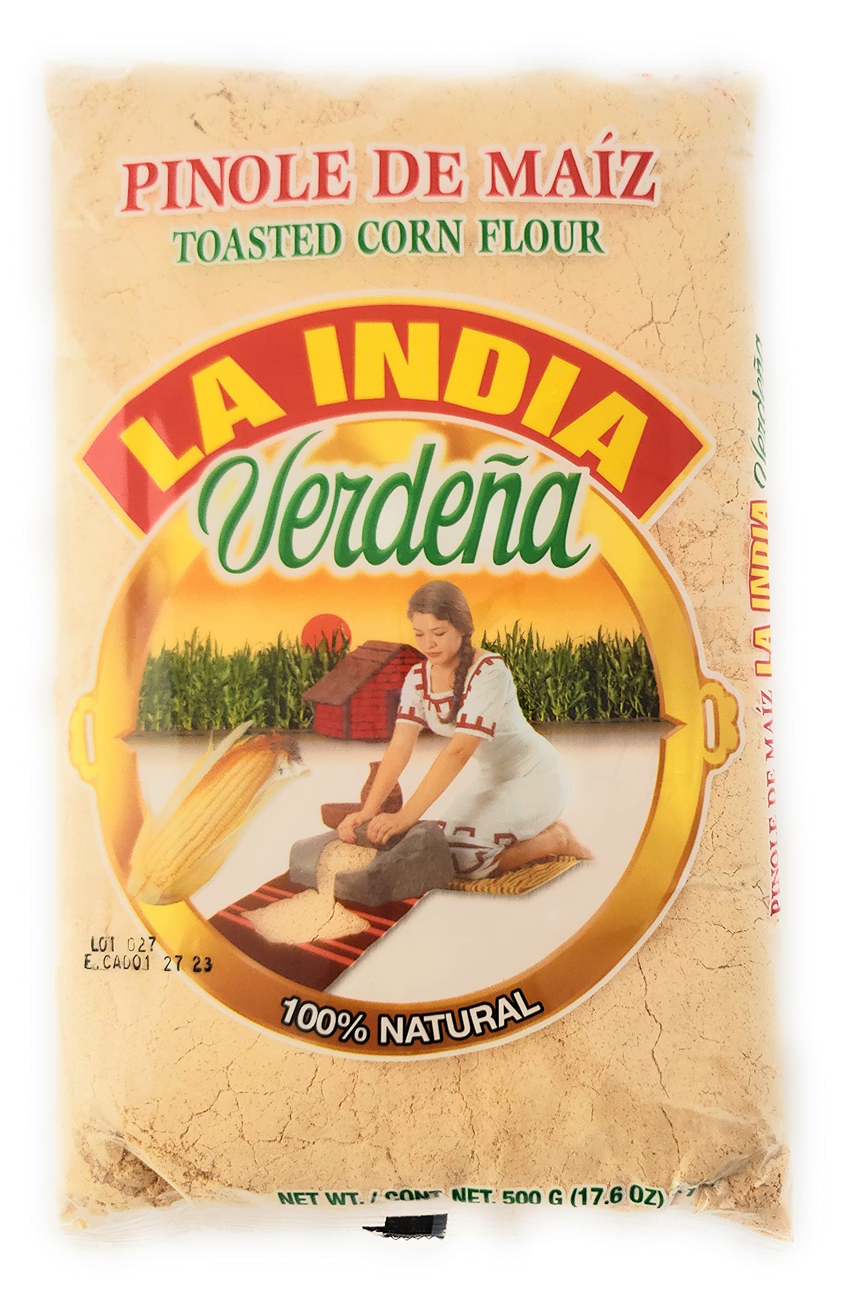 La India Verdena toasted corn pinole packaging ready for easy breakfast prep.