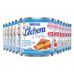 La Lechera packaging shown, a versatile pantry staple for family desserts.