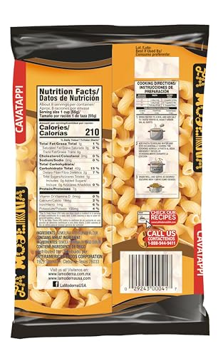 La Moderna durum wheat semolina pasta, sturdy base for meals.
