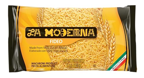 La Moderna enriched durum semolina packaging close-up for quality.