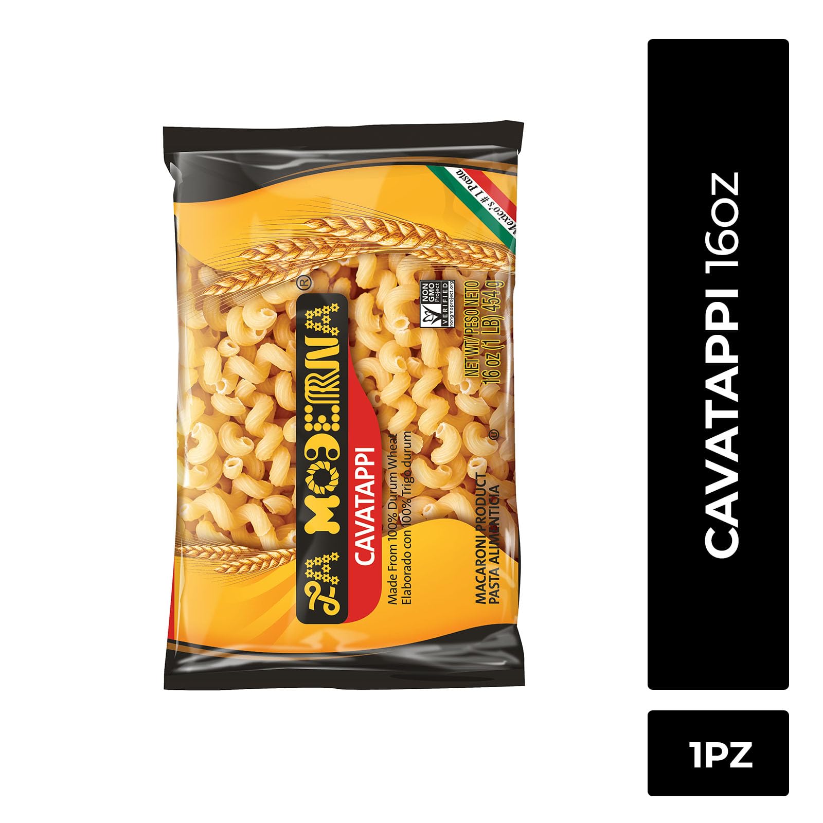 La Moderna kosher and non-GMO pasta free from preservatives.