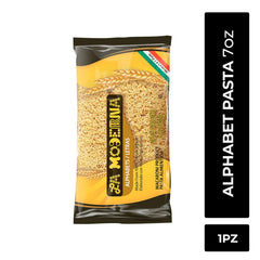 La Moderna Non-GMO Kosher Alphabet Letras Pasta pack on shelf
