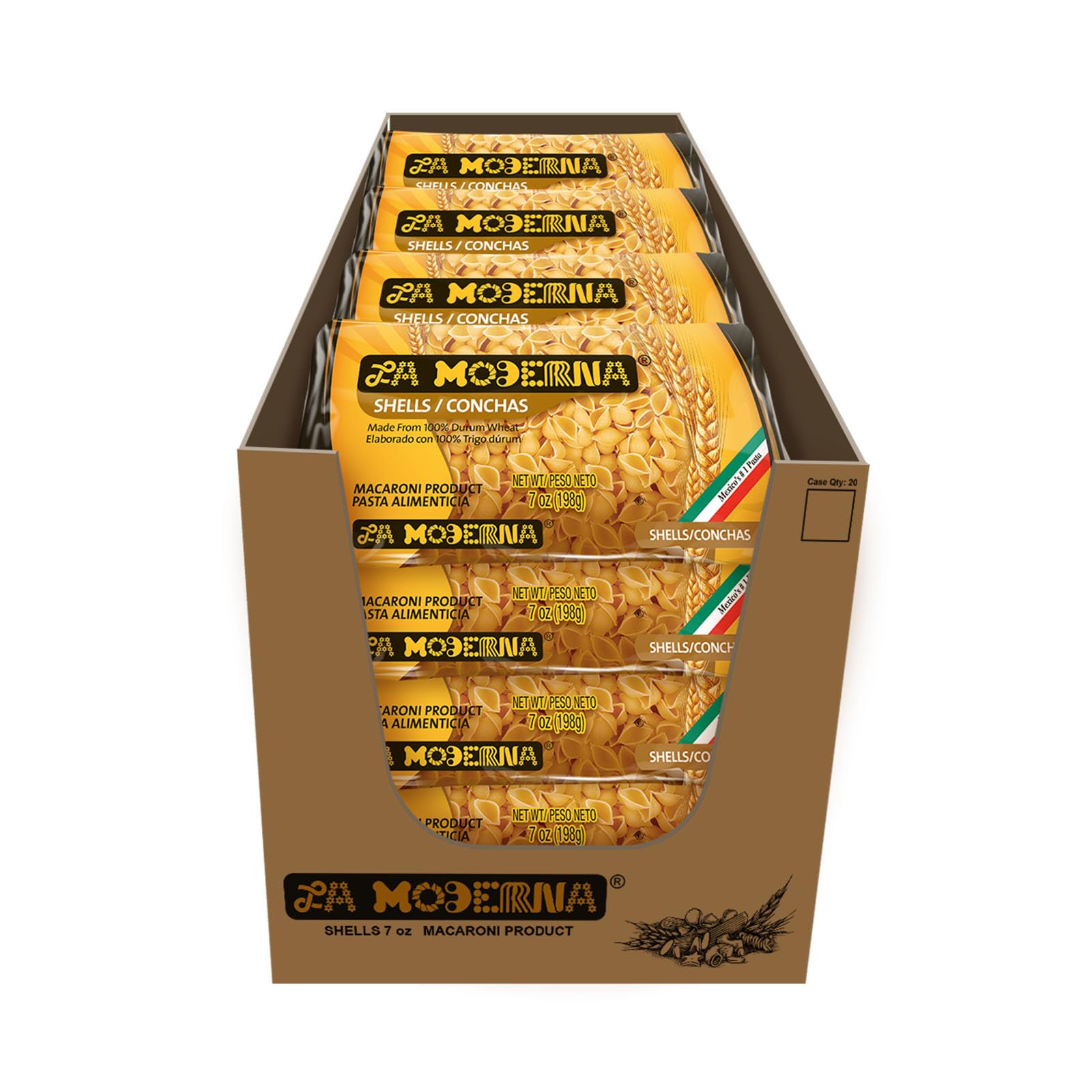 La Moderna shell pasta in a classic shell shape ideal for soups and kids' meals