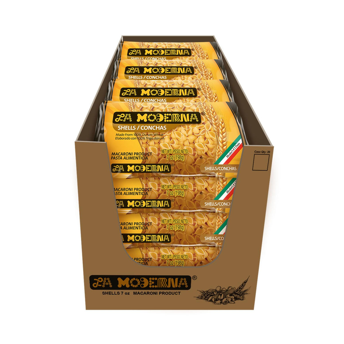 La Moderna shell pasta in a classic shell shape ideal for soups and kids' meals