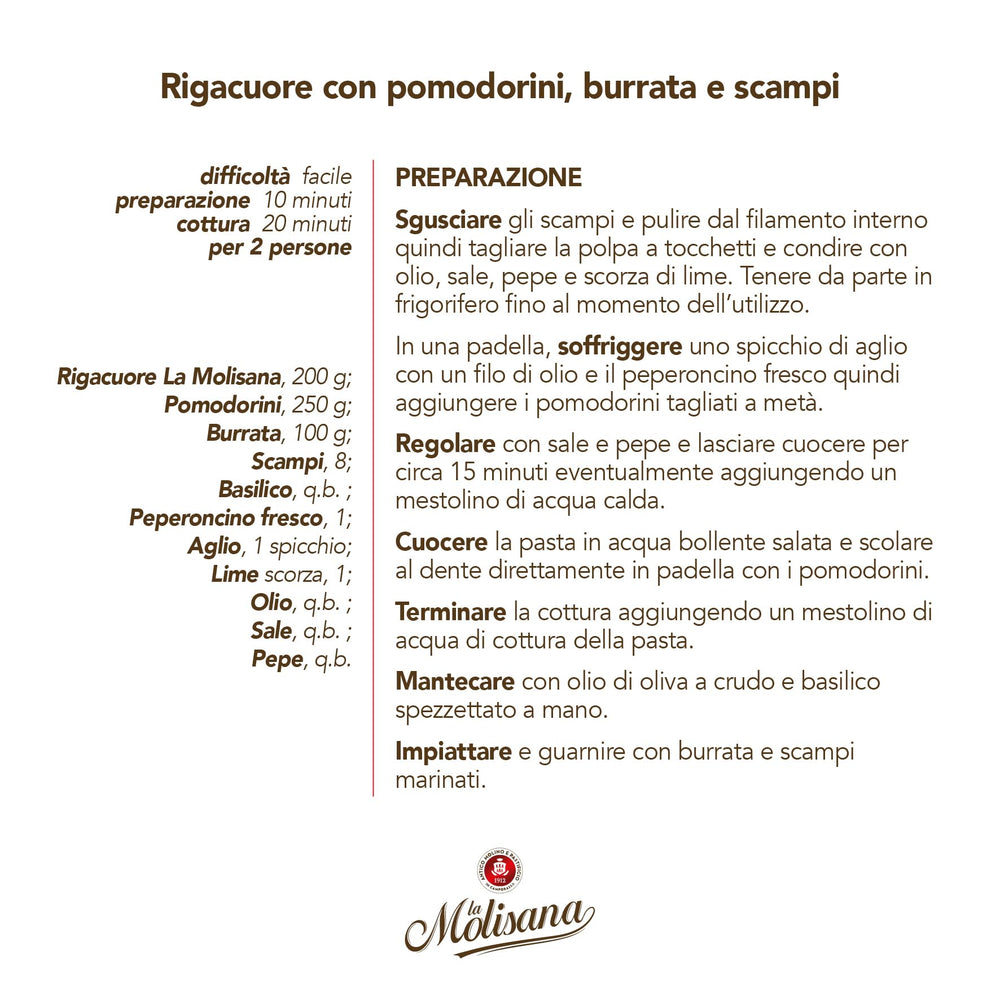 La Molisana Rigacuore N.1000 pasta in bowl shows al dente texture