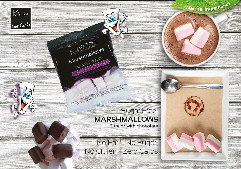 La Nouba Sugar Free Marshmallows two-pack ideal for travel.
