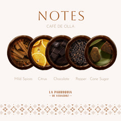 La Parroquia de Veracruz Café de Olla aroma with cinnamon notes ideal for cozy mornings.