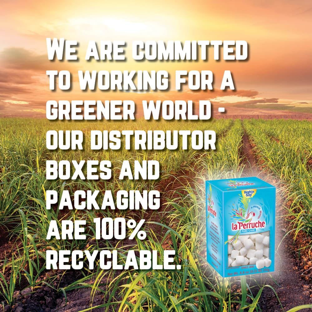 La Perruche packaging for sugar cubes is 100% recyclable, supporting sustainable choices.